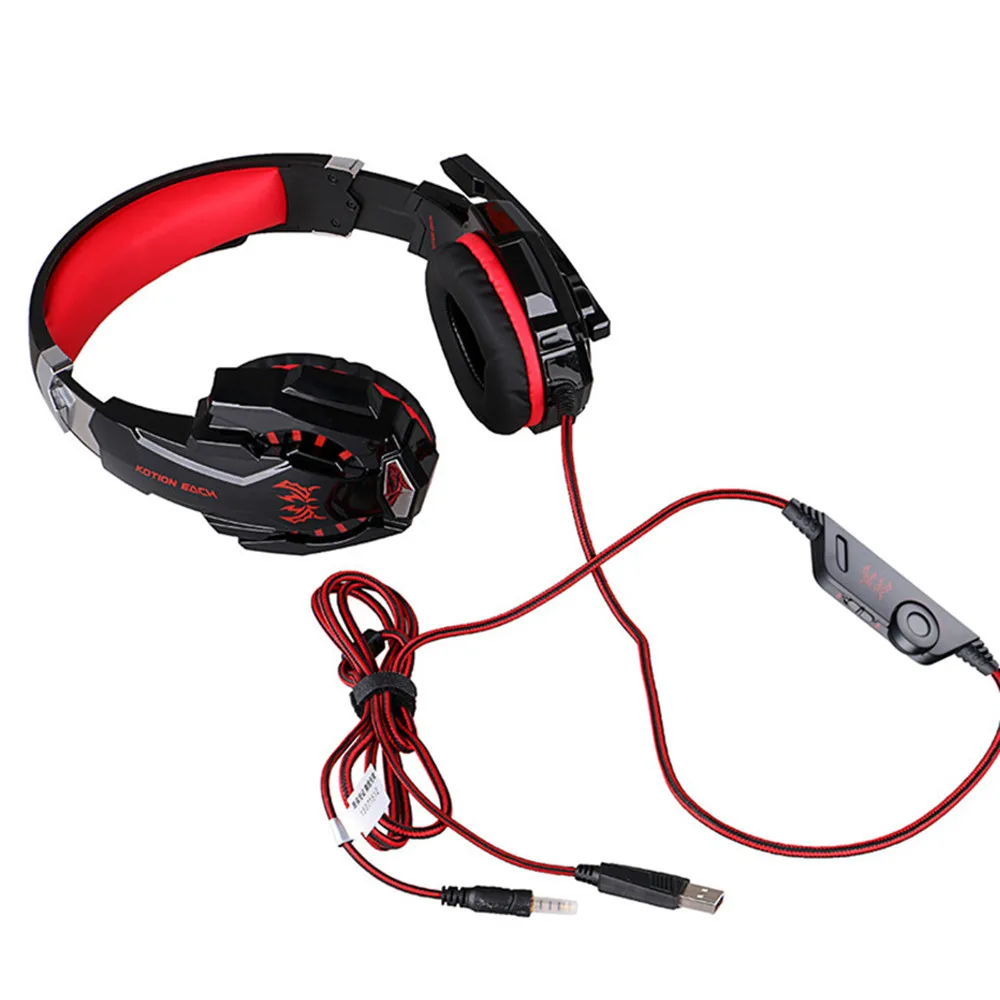 Gaming Headset Stereo Earphone Headphones with Mic LED Light for PS4 Gamepad New Xbox One Laptop PC Gamer (11)
