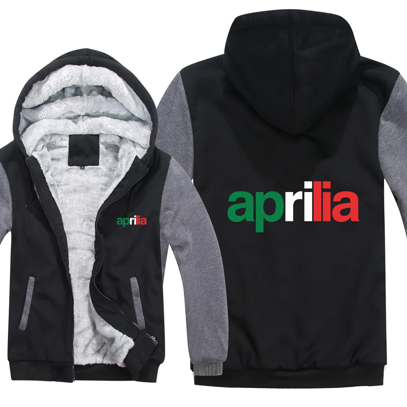 Motorcycle Aprilia Hoodies Mens Zipper Coat Fleece Thicken Aprilia Motor Sweatshirt Mans Clothing