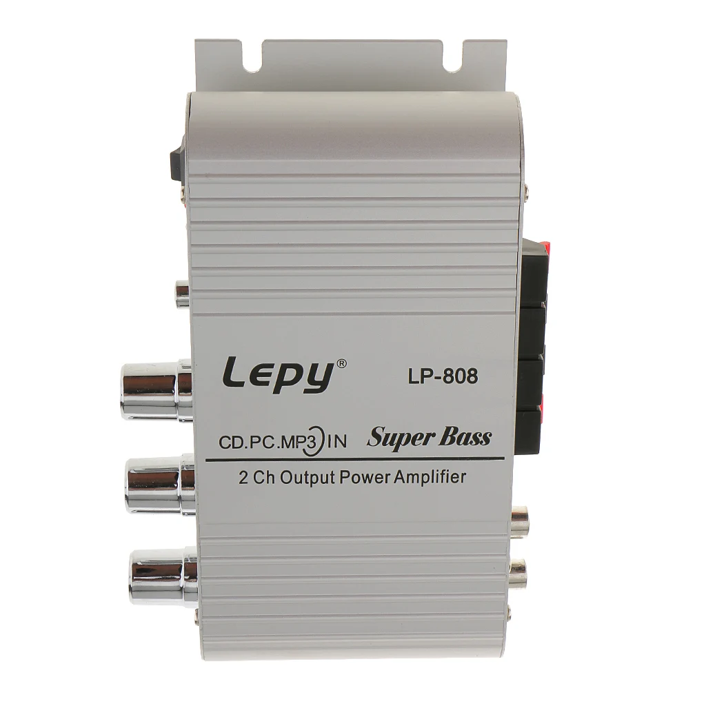 Mini Car Motorcycle Hi-Fi Stereo Audio Amplifier w/ Super Bass Out