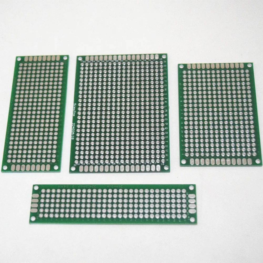 

20pcs/lot 5x7 4x6 3x7 2x8cm Double Side Prototype Diy Universal Printed Circuit PCB Board Protoboard For Arduino