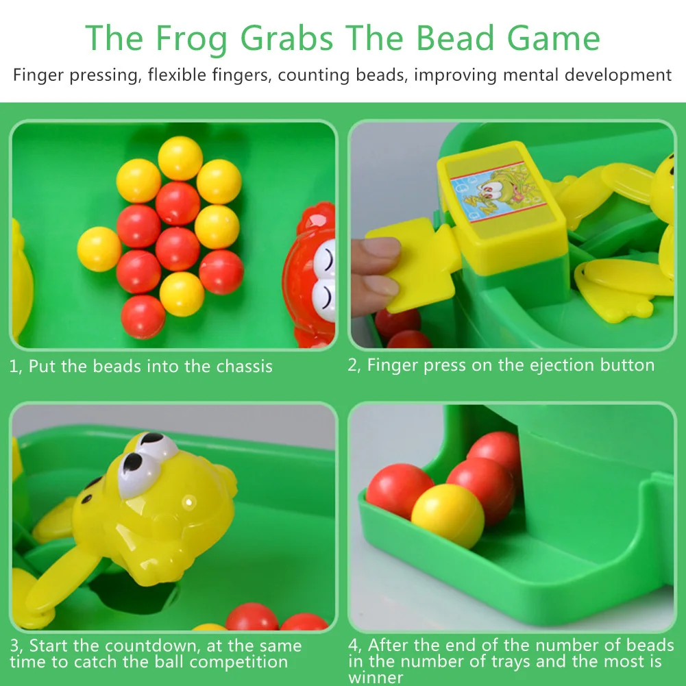 Игрушка для мальчика лягушка, чтобы есть бобы детские развивающие игрушки родитель-ребенок интерактивный Настольный захват Бисер для игр тарелка забавная игра-Паззл