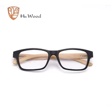 HU дерево вождения анти радиационные защитные очки мужские прямоугольные линзы натуральный бамбук мужские очки lunetes Pour Hommes GR6002