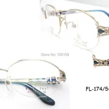 Бренд класса люкс очки, титановая оправа, выполненный в известном дизайне, хорошее качество,, MOQ1pc(FL174-54mm