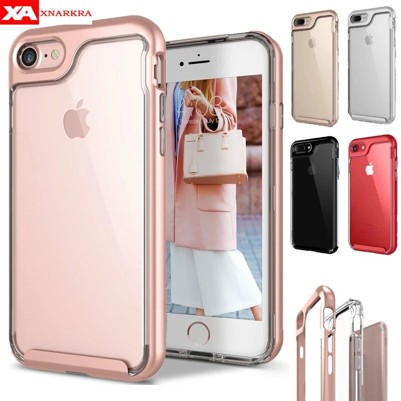 Luxury Dual Layer Protective Case Transparent Clear Crystal Armor Phone