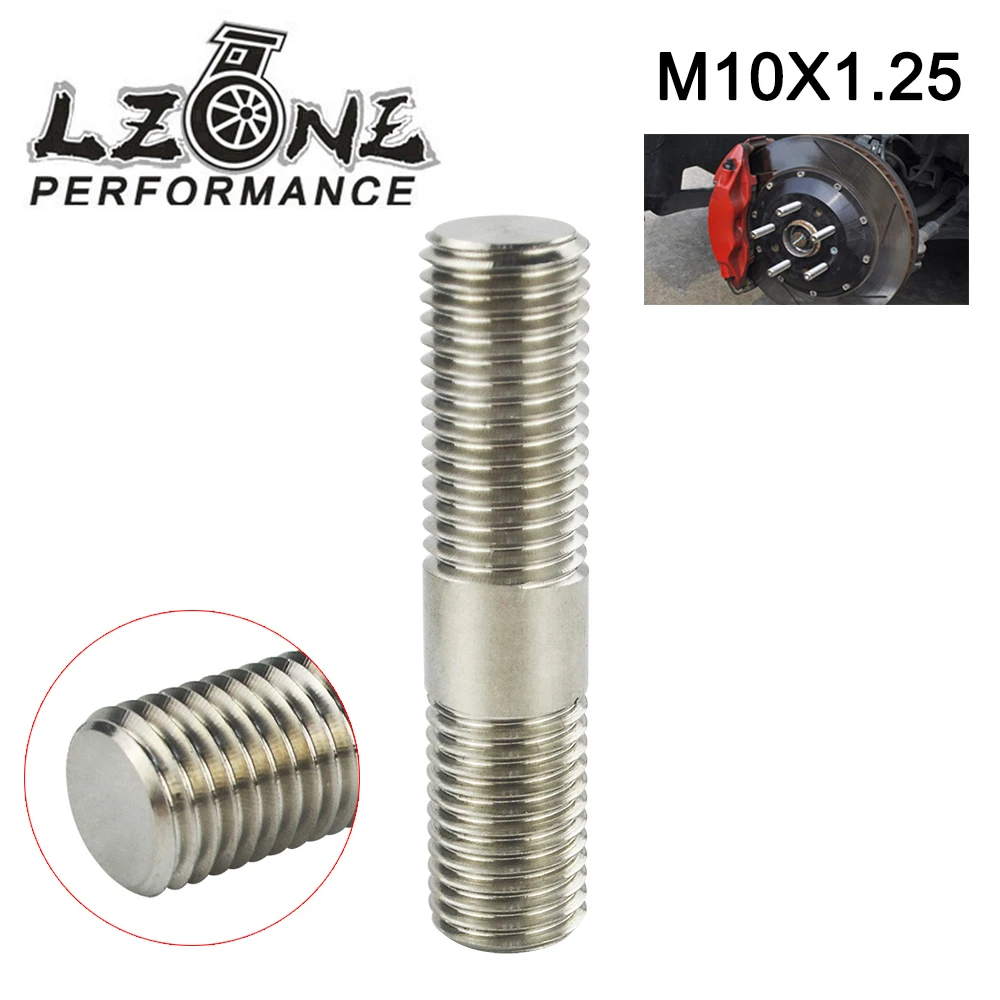 

LZONE - 10mm M10x1.25 Exhaust Stud 303 Stainless Steel Double End Threaded Screw Conversion Tall Lug Bolts /SCREW ADAPTER
