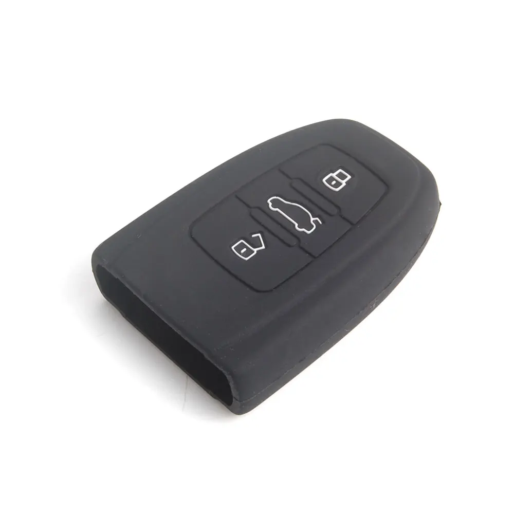 SILICONE COVER FOR AUDI A3 A4 A5 A8 S4 S5 S6 Q5 3 BUTTON CAR KEY KEYLESS CASE PROTECTIVE | Автомобили и мотоциклы