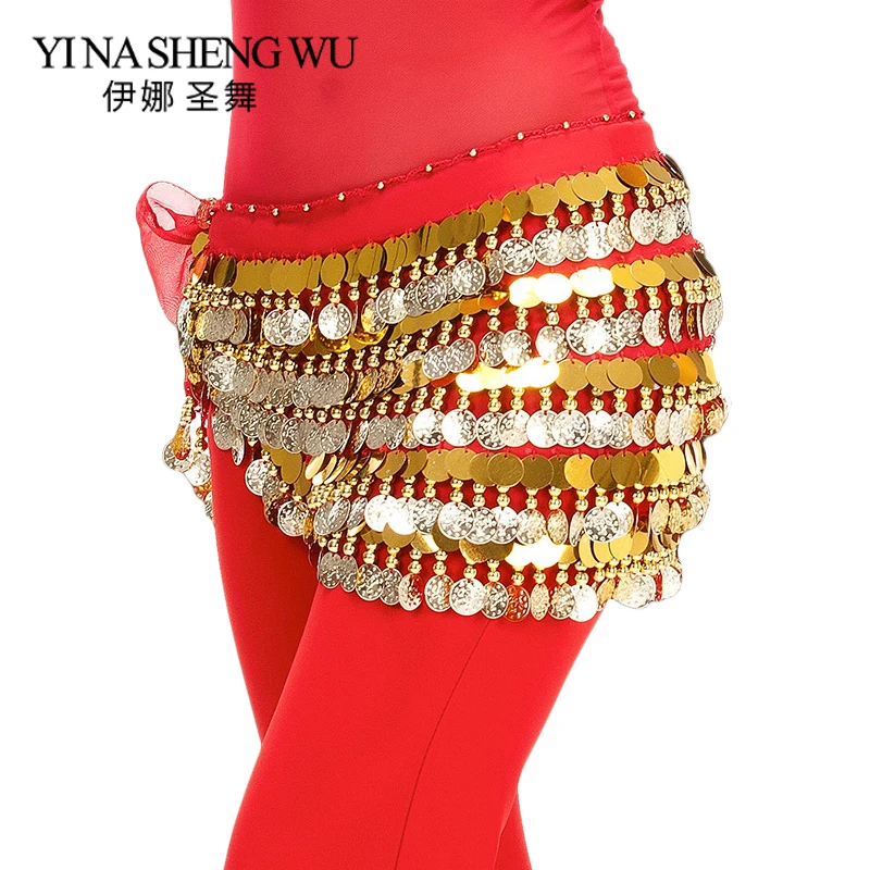 

The new 288 coins waist chain original 5 layer gong piece belly dance waist chain belly dance waist chain belt