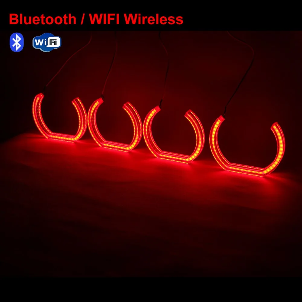 WI-FI Bluetooth Беспроводной Ангельские глазки комплект RGB для BMW F30 F31 F34 E71 E72 E70 E81 E82 E83 E87 E88 E90 E91 E92 E93 E46 ti compact