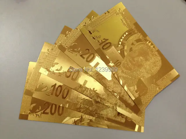 High Quality Full Set Of South Africa S Currency Gold Foil Plated High Quality Full Set Of South Africa S Currency Gold Foil Plated Banknote