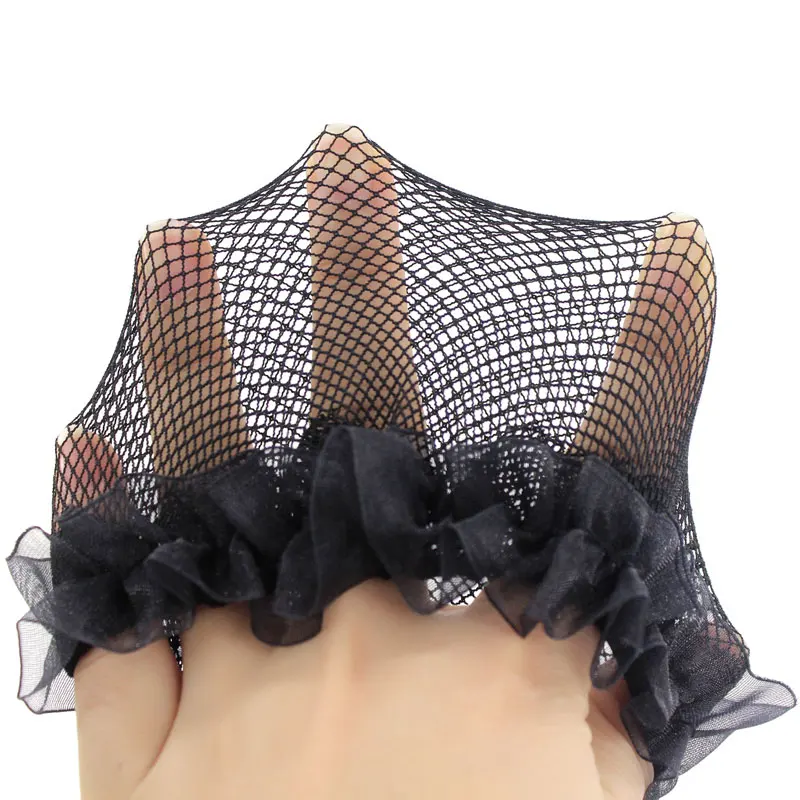 Women Scrunchie Ponytail Holder Headband Dance Hair Accessories Ballet Dance Hairnet Crochet Headwear Girls Bun Cover Snood