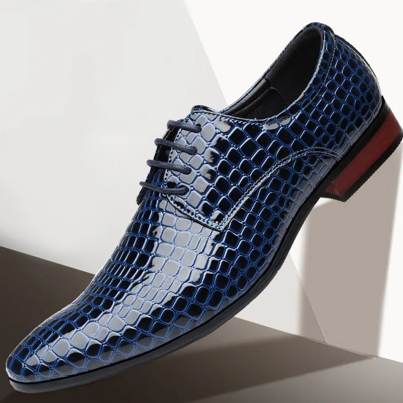 

Men Dress Shoes Spring Autumn PU Leather Flat Business Casual Shoes Loafers Male Breathable Formal Wedding Shoes Plus Size 38-47