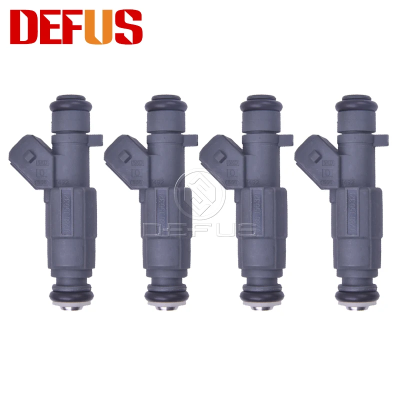 

DEFUS 4X OE 0280156321 Fuel Injector Nozzle Bico For CITROEN C2 C3 C4 XSARA BERLINGO Peugeot 206 Value 0 280 156 321/9052856 NEW