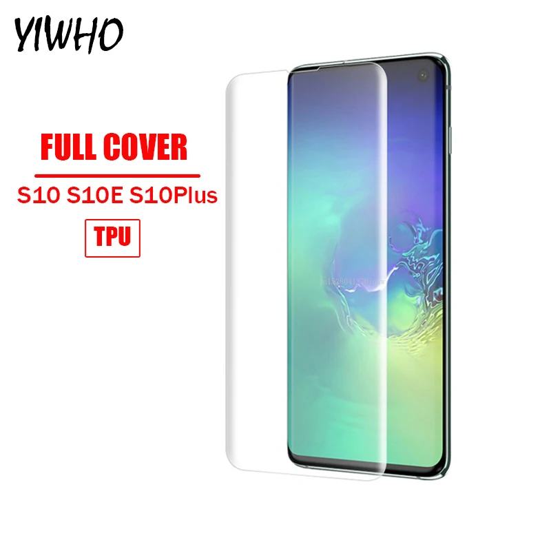 

Full Cover Soft Protective Film for Samsung Galaxy S10 Plus S10E Edge Sansung S 10 PLUS E Screen Protector (Not Tempered Glass)