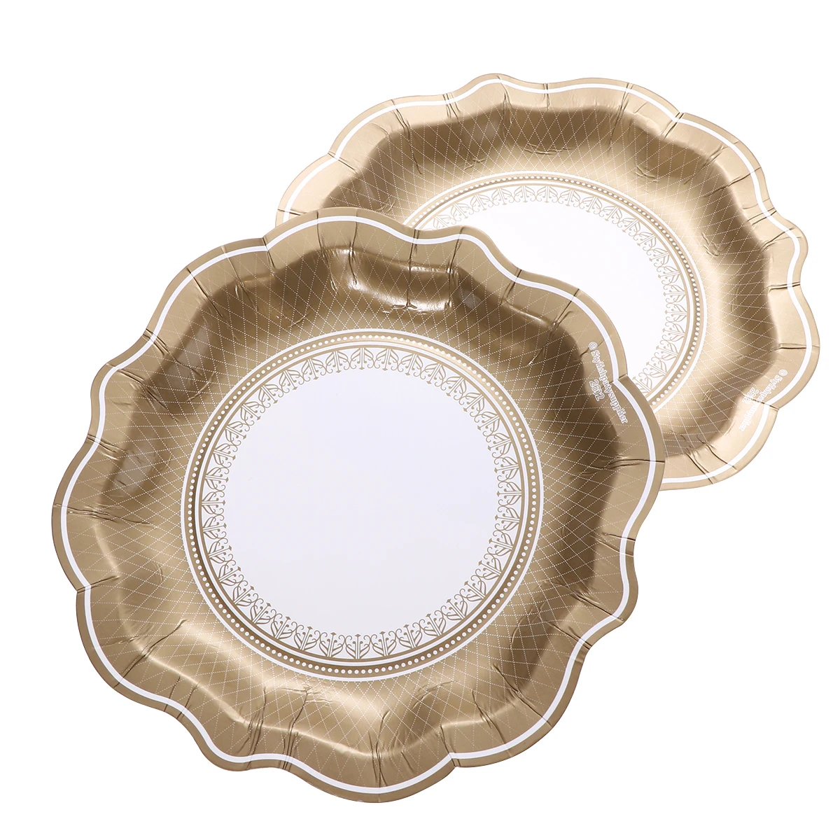 

ROSENICE 12PCS Disposable Party Plates European Style Paper Plates Party Tableware for Picnic BBQ Party