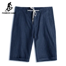 Pioneer camp Новые повседневные шорты для мужчин брендовая одежда тонкие льняные дышащие мужские шорты тонкие мужские бермуды ADK802106
