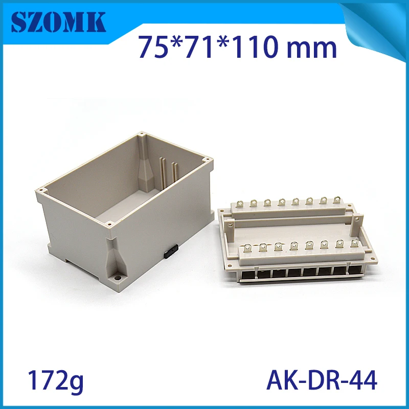 szomk plastic din rail power supply enclosure project box PLC plastic enclosure for electronics din rail junction housing (5)
