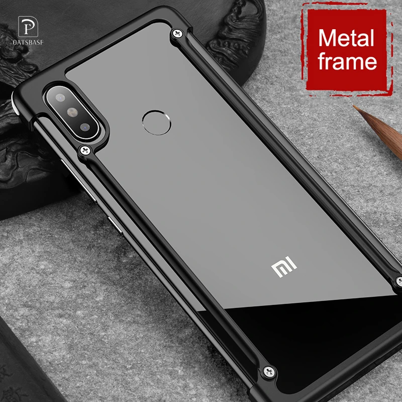 

OATSBASF Airbag Metal Case For Xiaomi MI 8se Case Personality Metal Bumper Cover Case For Xiaomi MI 8se Case Personality