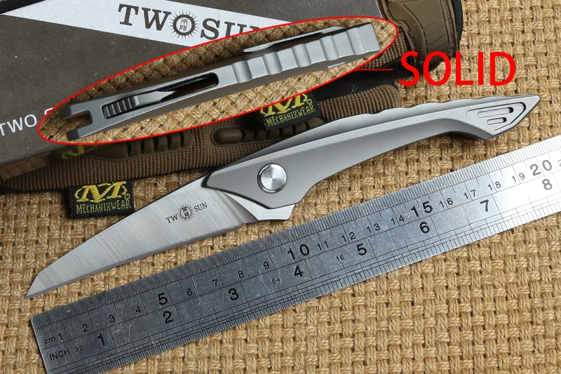 

TWO SUN TS78 Flipper ball brearing M390 blade folding knife titanium camping hunting outdoor Survival Pocket knives EDC Tools