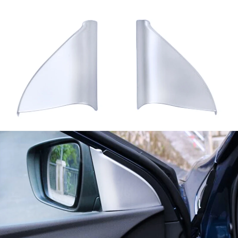 2pcs Interior ABS Matte Carbon Fiber Front Door Triangle Cover Trim For Renault Kadjar 2015 2016 2017 | Автомобили и мотоциклы