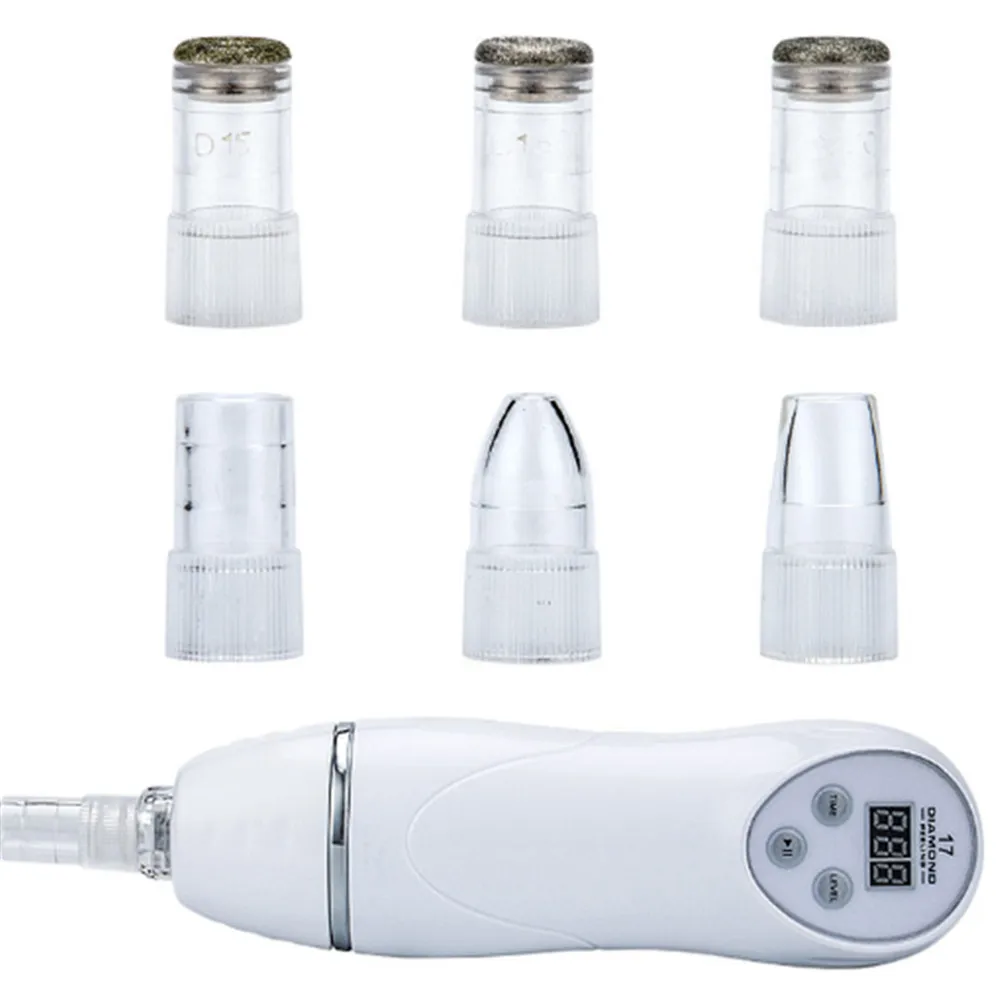 Remoção da Pele Barato Dicas Portátil Microdermabrasion Diamante Peeling Dispositivo Cravo Dermabrasion Massagem Facial 6 9 Cheap Utensílios de cuidado facial