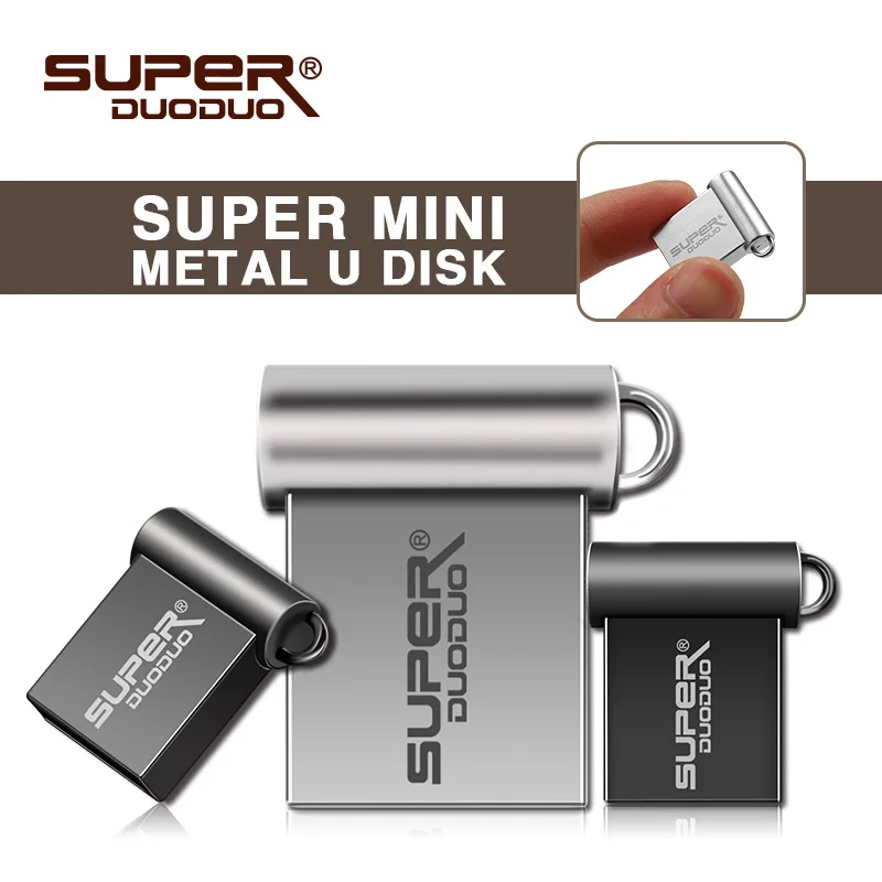 

Newest super Mini metal USB flash drive 4GB 8GB 16GB micro memory stick pen drive 32G 64G Pendrive Flash Drive u stick gift