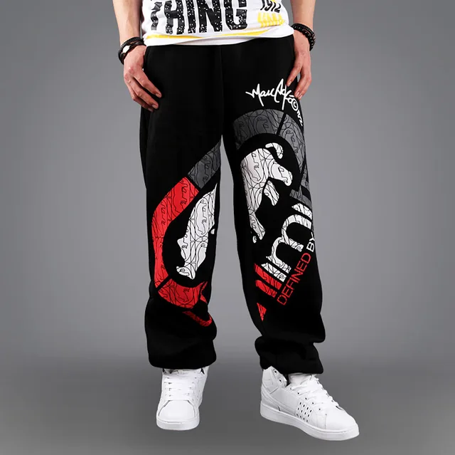 Fashion Men's Hip Hop Track Pants Skate Rap Parkour Loose casual Boys
