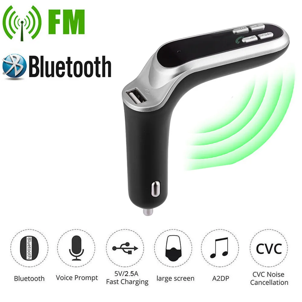 FM передатчик беспроводной Bluetooth AUX модулятор Автомобильный комплект MP3 плеер SD USB TF lcd автомобильные аксессуары аудио Музыка 12,8