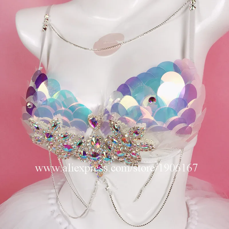 Electric syllable festival di di rave ladies black and white scales set luminous led tutu05