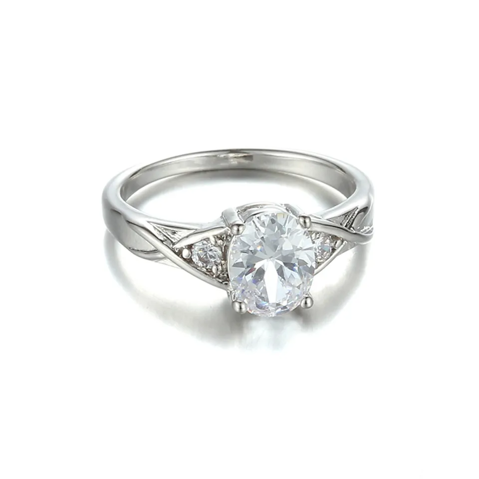 Pave Clear AAA Cubic Zirconia Crown Style Knuckle Ring-Rhodium Plated-Gorgeous