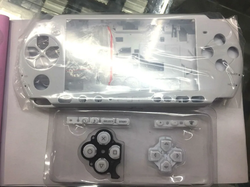 Белый чехол для игровой консоли PSP 3000 PSP3000 с полным корпусом + набор кнопок
