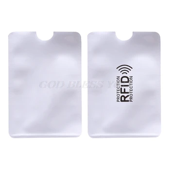 

10 pcs/lot Anti-Scan Card Sleeve Credit RFID Card Protector Anti-magnetic Aluminum Foil Portable Bank Card Holder