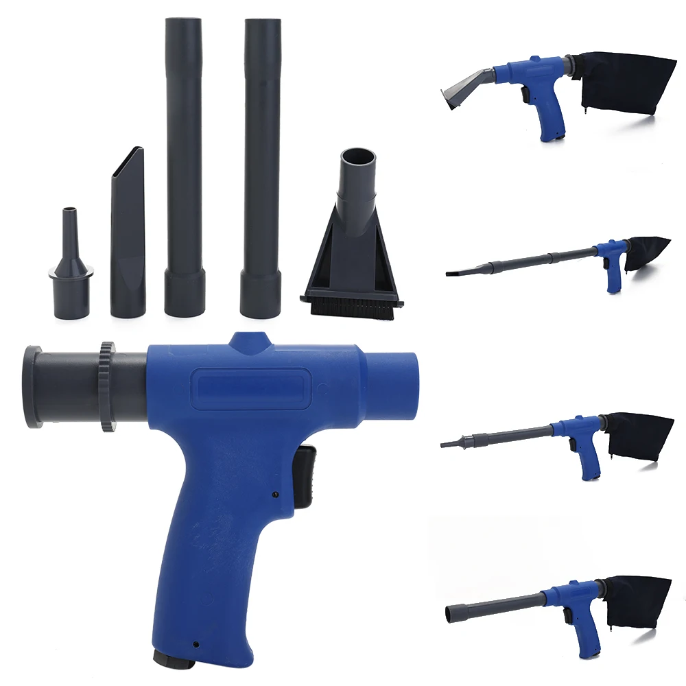

Dual-Use Duster Air Blow Gun Absorber Device With 4 Tubes 1 Brush Pneumatic Cleaner Dust Blowing Suction Vacuum Cleaning Gun