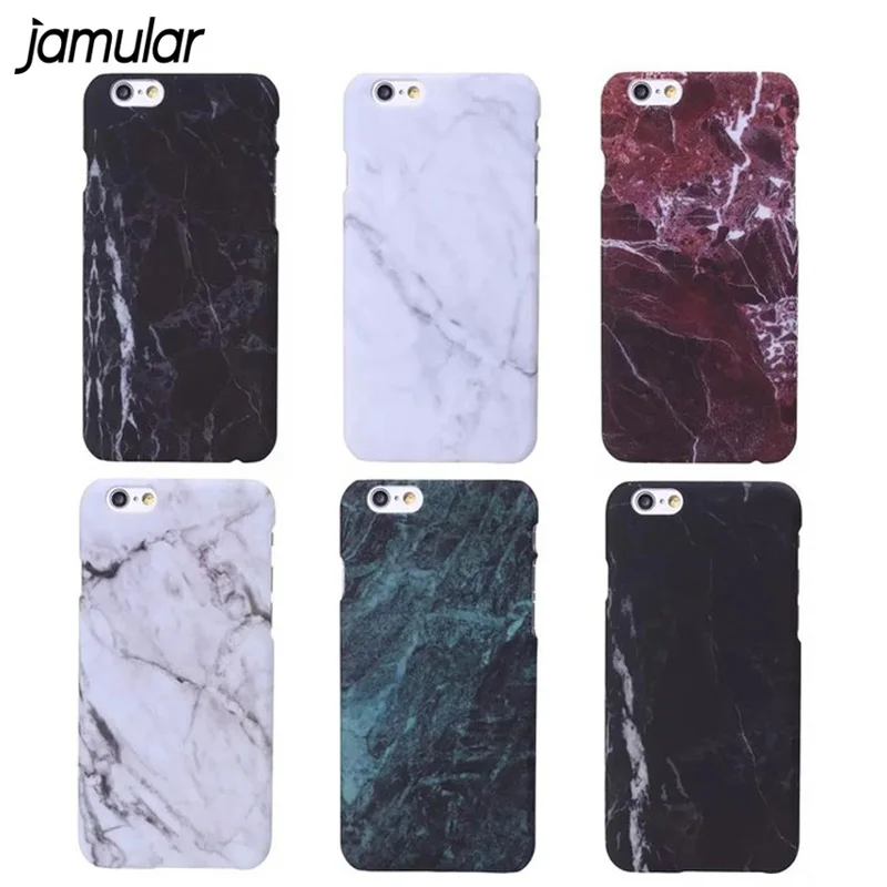 

JAMULAR Retro Marble Stone Cover For iphone X 6 6s Plus 5s SE Hard Mobile Phone Case for iphone 7 8 6s Plus Back Covers Cases