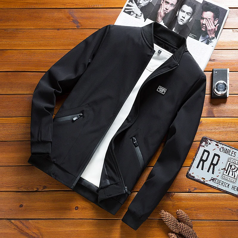 Men Jacket New Men's Bomber Zipper Jacket Spring Autumn Male Casual Streetwear Hip Hop Pilot Coat Men Clothing Plus Size Men 8XL