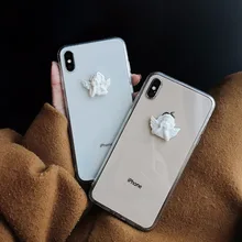 PEIPENG милый 3D прозрачный Купидон Анж чехол для телефона s тонкий и светильник для iphone 6 6S 7 8 Plus X XR XsMax ТПУ силикагель