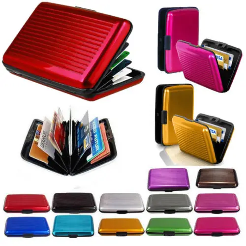 

Waterproof Business ID Credit Card Wallet Holder Aluminum Metal Pocket Case Box