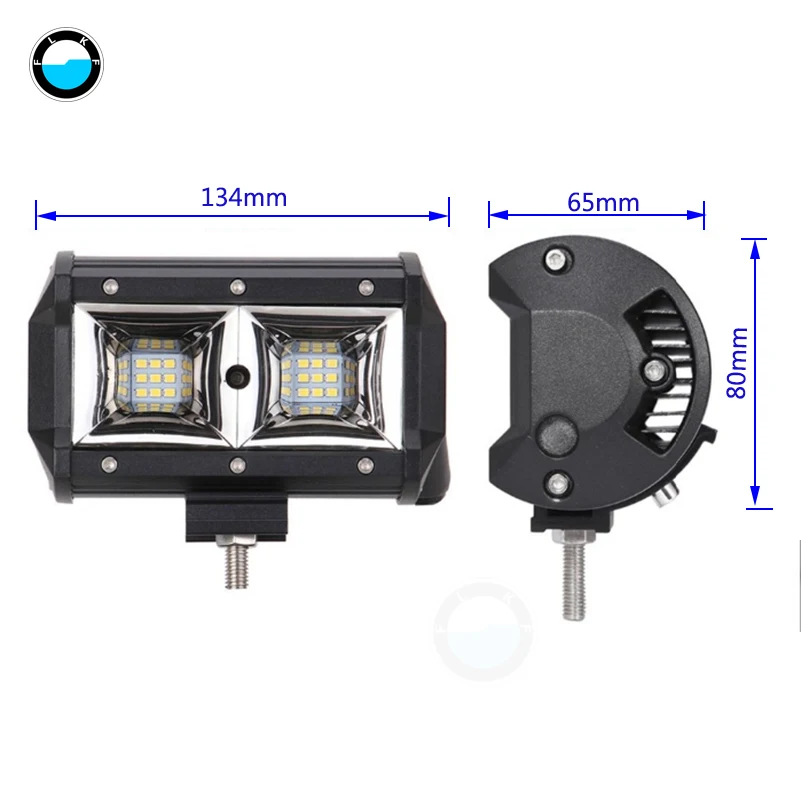 5 дюймов рабочий светильник рейка 72W 12V 6000K 4300K белый туман светильник дневные ходовые автомобильная светодиодная лампочка для Moto головной светильник
