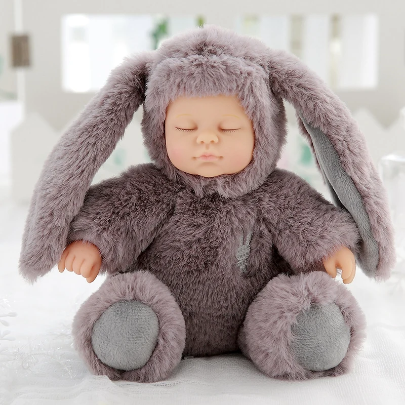 17 см Кукла reborn baby силиконовая кукла Спящая Кукла reborn Младенцы доводчик медведь панда розовый белый детские игрушки Рождественский подарок для детей