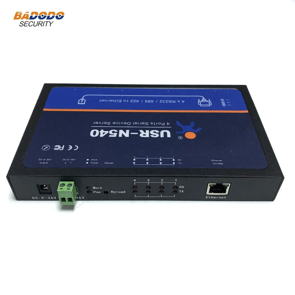 4 последовательных порта RS232 RS485 RS422 к Ethernet TCP IP конвертер сервер USR-N540 Modbus RTU к TCP контроль температуры и влажности