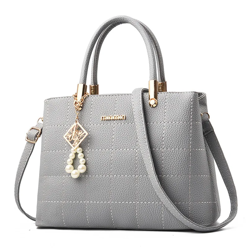 حقائب للنساء الجلود خليط الأعلى مقبض حقيبة عالية الجودة اللؤلؤ حقيبة كتف أزياء السيدات حمل حقيبة للنساء 2018 كيس