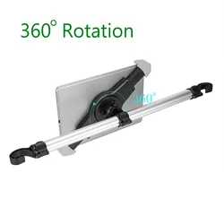 Support de tablette de siège de voiture en aluminium, support de Rotation réglable, support de montage évolutif pour tablettes de 7 à 10.5 pouces iPad Mini 2 3 4 pour téléphone 