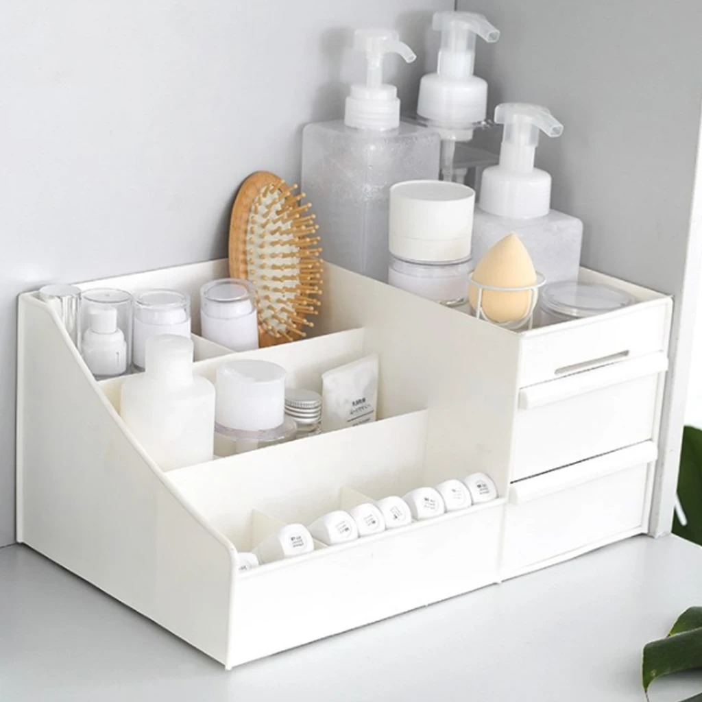  Plastic Cosmetic Drawer Makeup Organizer Makeup Storage Box Jewelry Nail Container Holder Desktop S