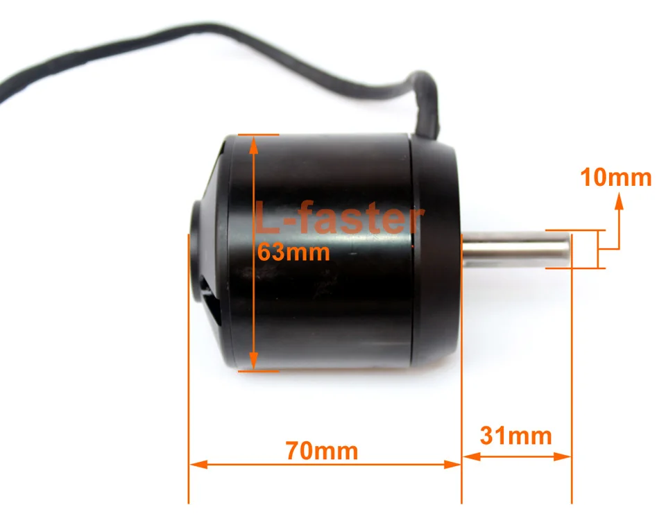 Excellent 6374 Brushless Motor With Hall Sensor 3000W Electric Off Road Skateboard Engine M10 Motor Shaft 36V High Speed Electric Motor 3