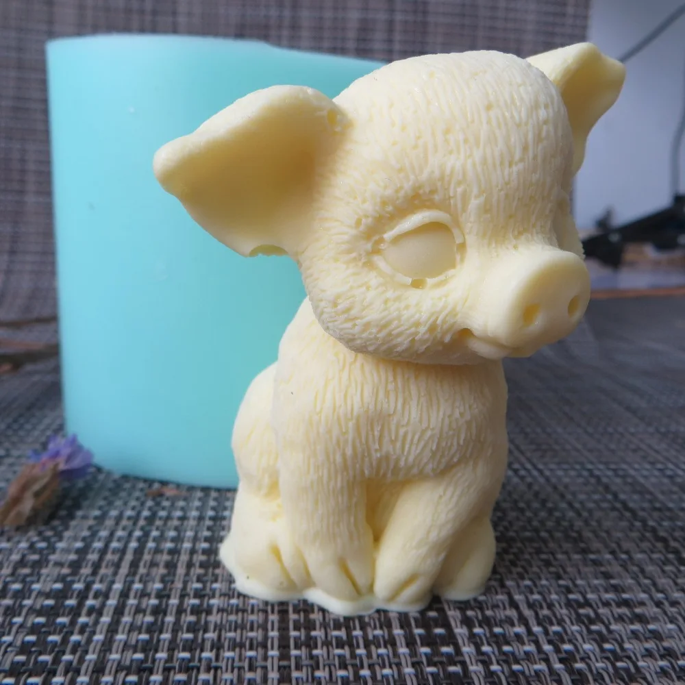 Najtaniej 3D silikonowe formy piggy na robienie mydła zwierzęta kremówki formy narzędzie do dekoracji ciast mydło formy akcesoria do ciast czekoladowe mus ciasto formy