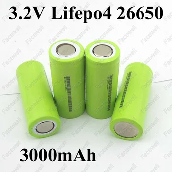 

10pcs Brand lifepo4 26650 3.2v 3000mah 20A batteries rechargeable battery 26650 For lifepo4 battery pack 12v diy flashlight tool