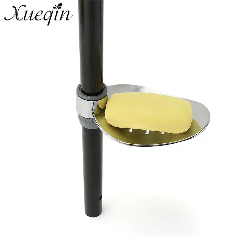 Xueqin 22 25mm Trilho Do Chuveiro de Plástico ABS Saboneteira Caixa de Sabão Sabão Titular Pallet Haste Do Chuveiro Barra Deslizante Hardware banheiro