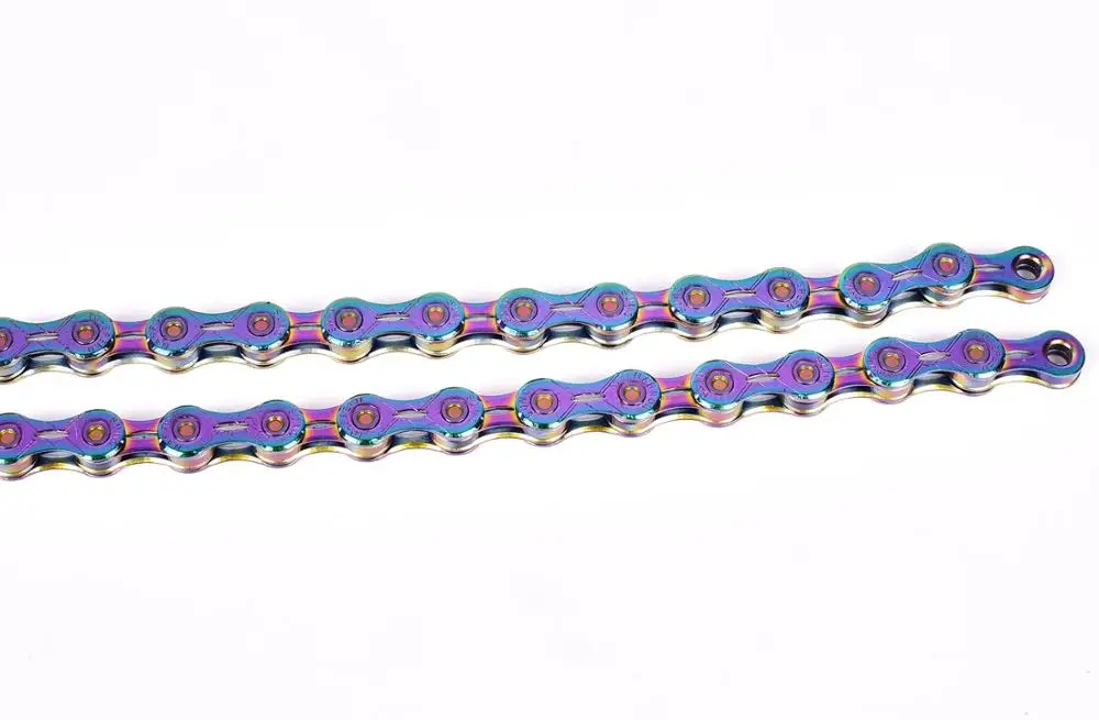 Excellent SUMC 9 10 11 12 speed Bicycle Rainbow Chain Colorful MTB Mountain Road Bike Shifting Chain With Missinglink For Shimano Sram 31
