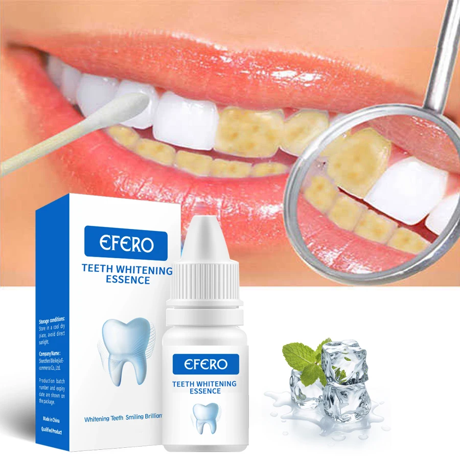 EFERO чистящий порошок для зубов, сыворотка, отбеливающий гель для зубов, стоматологические инструменты, гигиена полости рта, удаление пятен, зубной налет, отбеливающая эссенция, 1 шт