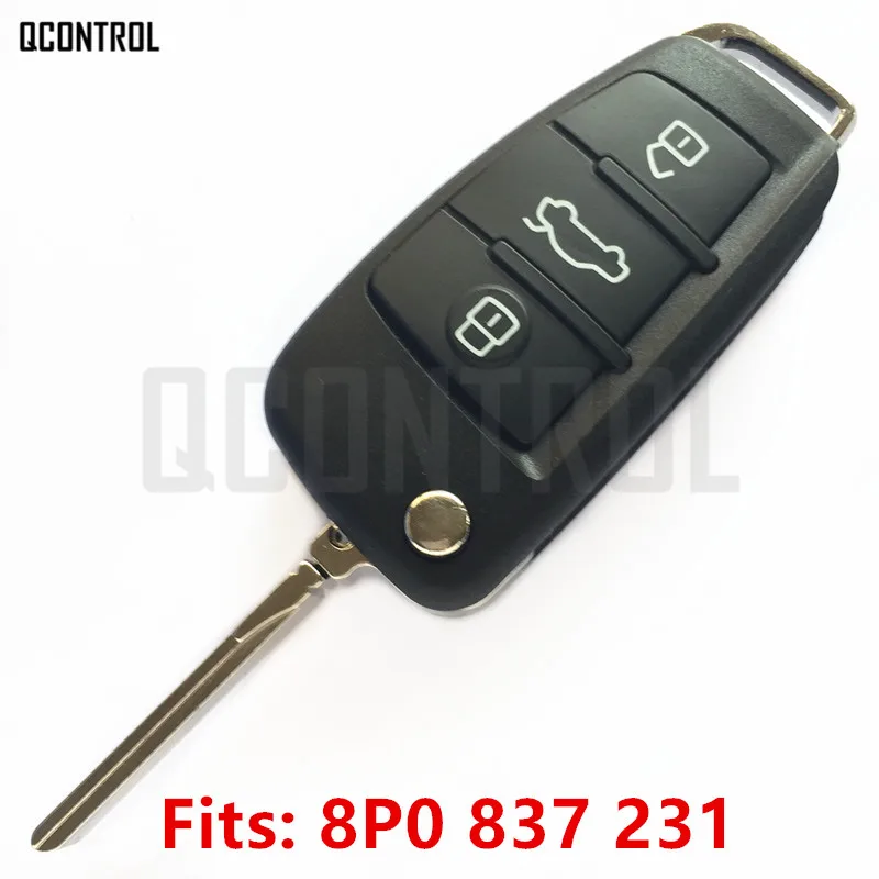 QCONTROL автомобиль дистанционного ключа "сделай сам" для AUDI A3 S3 8P0837231/5FA008750-10 2003 2004 2005 2006
