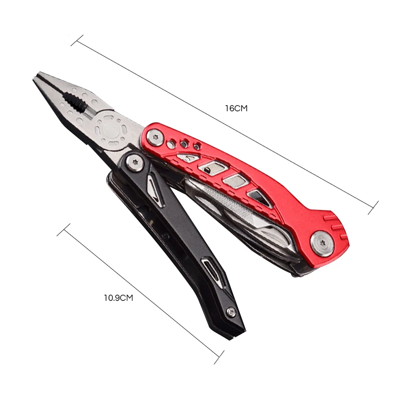 Multitool Outdoor Knife Tool with Pocket Multipurpose Stainless Steel Pliers Knife Saw Survival Folding Knife for EDC Camping